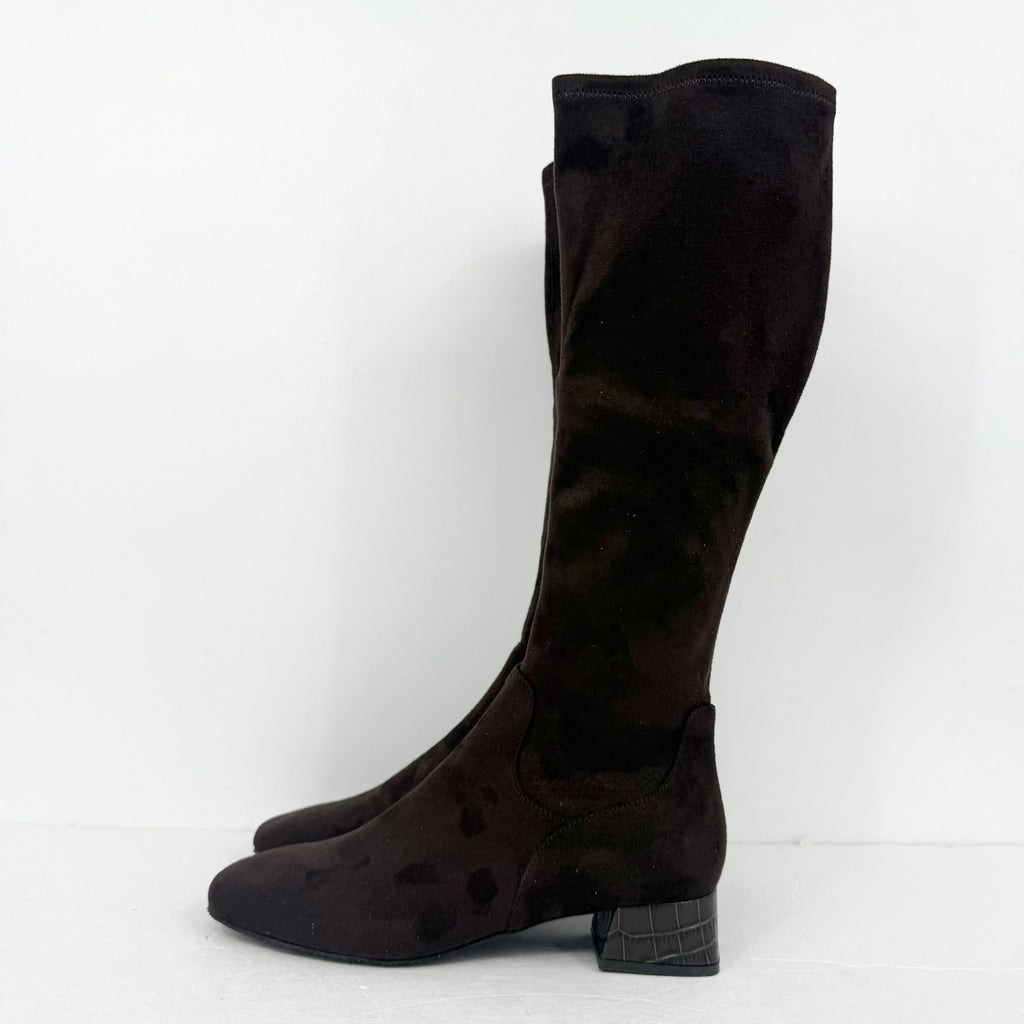 Donald Pliner Womens Regina Knee High Boot US 8.5 M Brown Suede NWOB