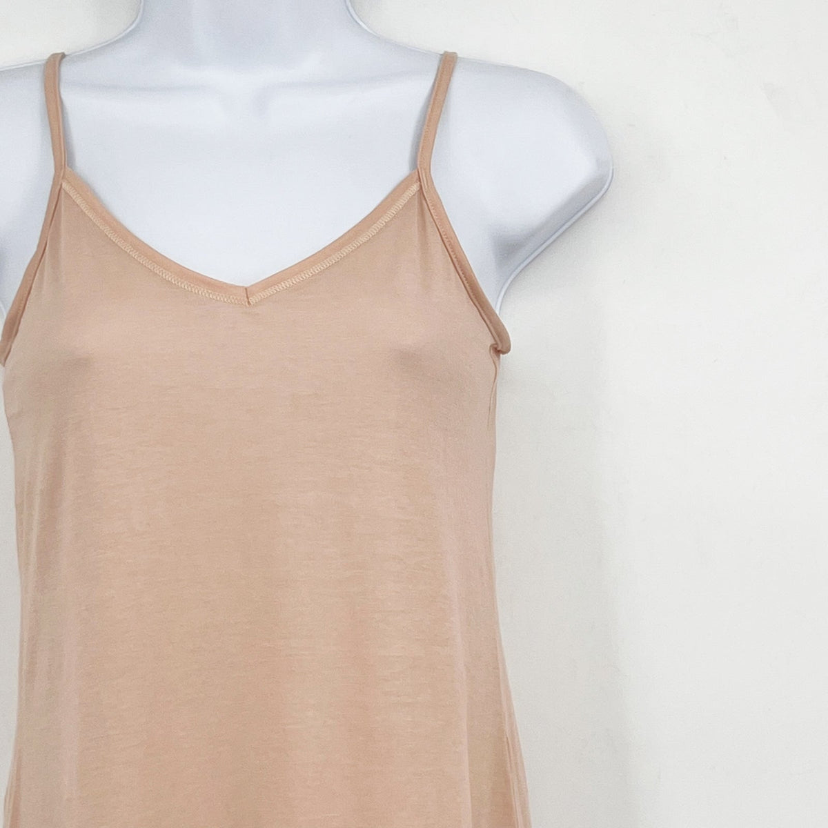 HANRO Women's Ultralight Cotton Bodydress Small Beige Sleeveless 1828 NWT