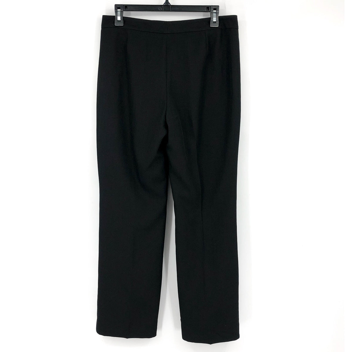 LE SUIT Women's Kate Straight Leg Dress Pants Size 6 Petite Black Flat Front NWT
