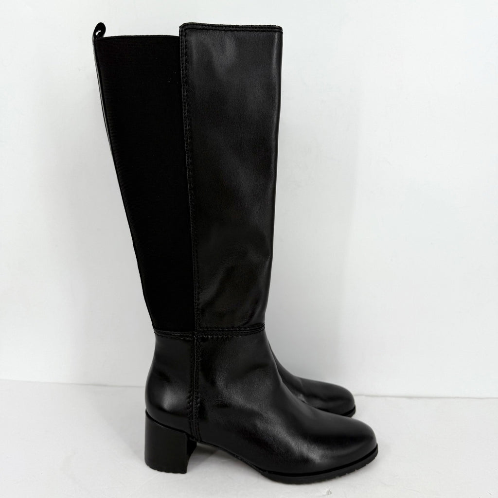 Naturalizer Women Brent Knee High Boot US 9 M Black Leather Weatherproof NIB