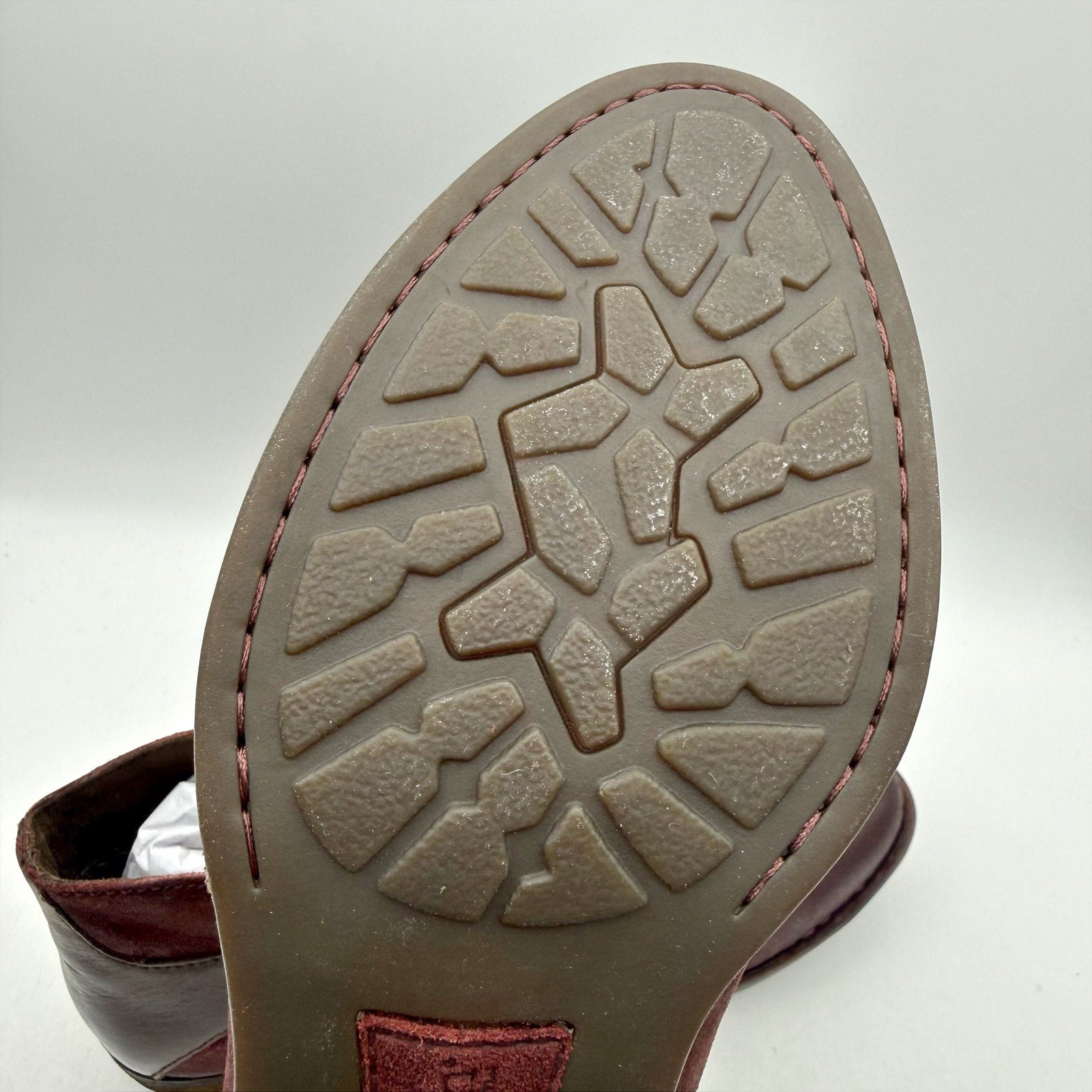 Born Womens Kati Ankle Booties US 8.5 M Burgundy Red Brown Leather NWOB