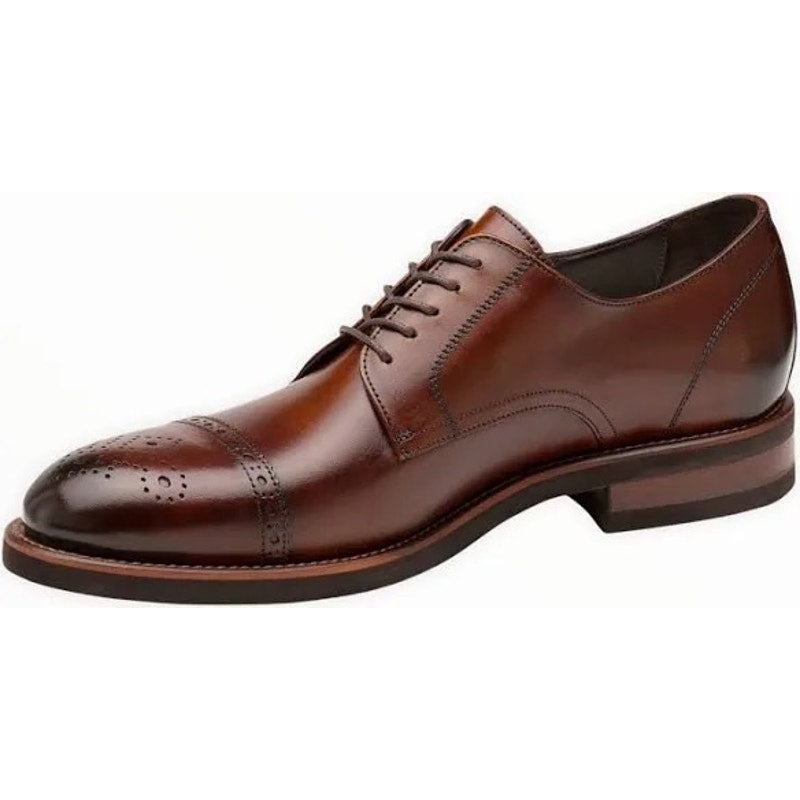 Johnston & Murphy Mens Ashford Cap Toe Dress Shoes US 9 M Brown Leather NIB