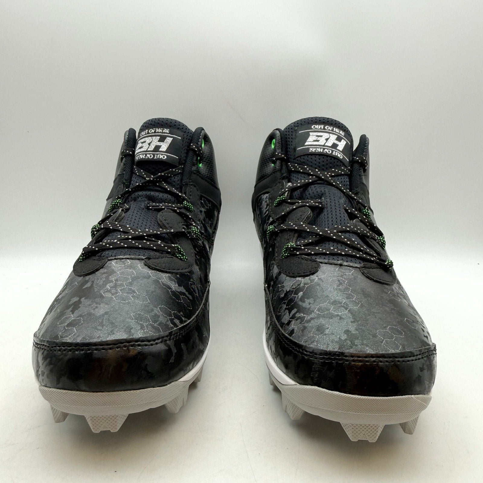 Under Armour Mens Bryce Harper 8 Mid RM Baseball Cleats Size 12 Black Green NWOB