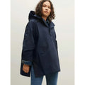EVERLANE Women's The ReNew Poncho Hooded Raincoat Small Midnight Navy Blue NWT