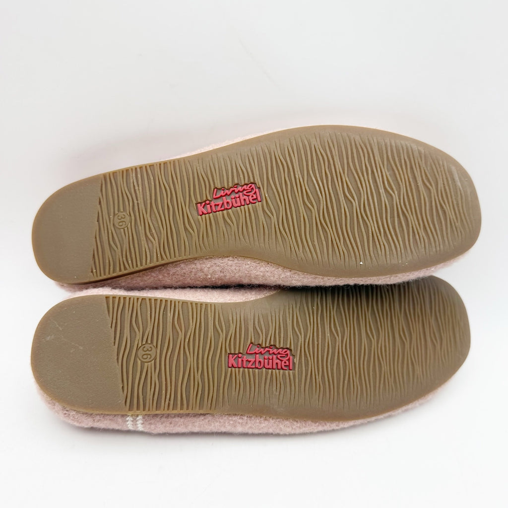 Living Kitzbuhel Womens Buck Slippers EU 36 US 5.5 Pink Wool NWOB