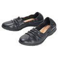 Clarks Womens Jenette Ruby Flats Size 9 M EU 40 Black Leather Slip-On NIB