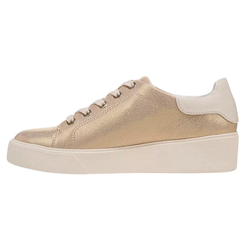 Naturalizer Womens Morrison 2.0 Platform Sneaker US 7.5 Wide Gold Leather NWOB