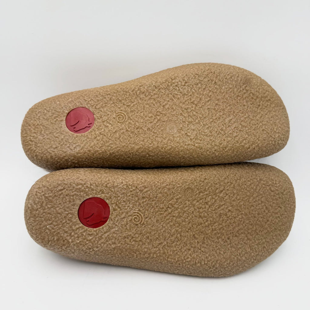 Haflinger Womens Guido Wool Felt Slippers Size 7 EU 38 Brown Tan NWT