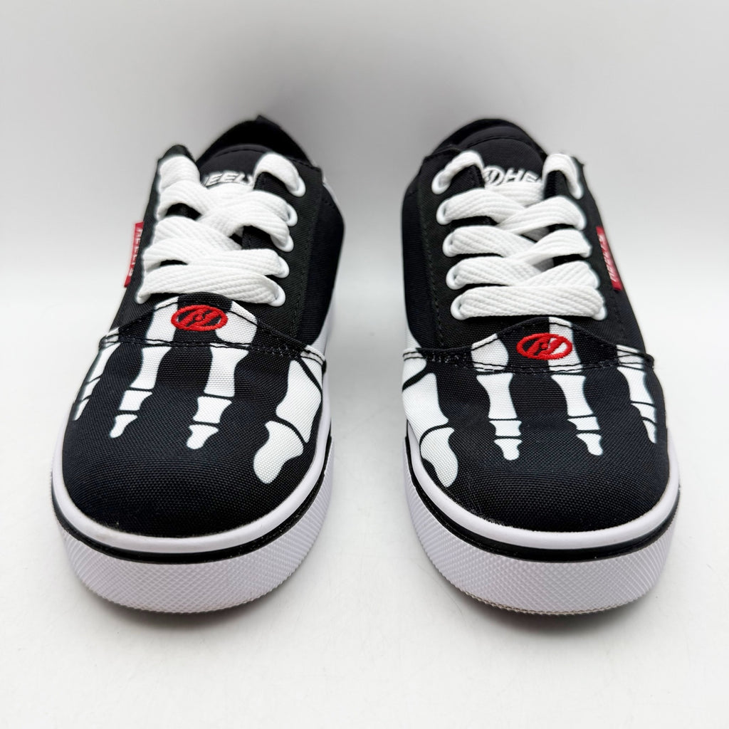 Heelys Kids Pro 20 Prints Skate Shoes US 3 EU 34 Black Canvas Skeleton Print EUC