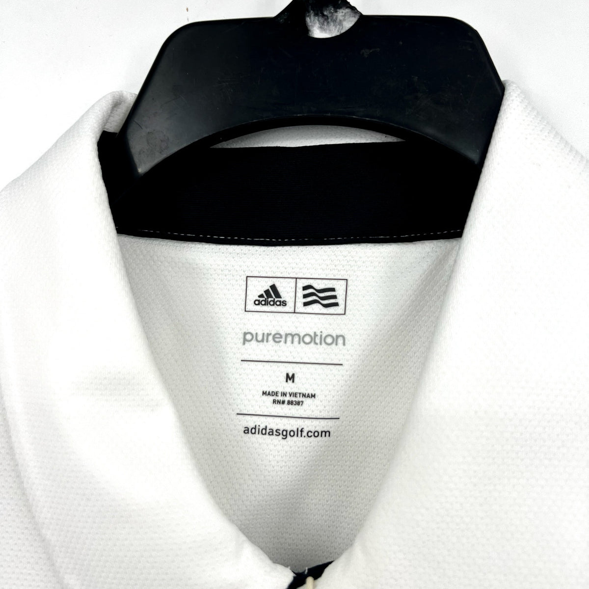 ADIDAS Men's Puremotion Colorblock 3-Stripes Polo Shirt Medium White Black NWT