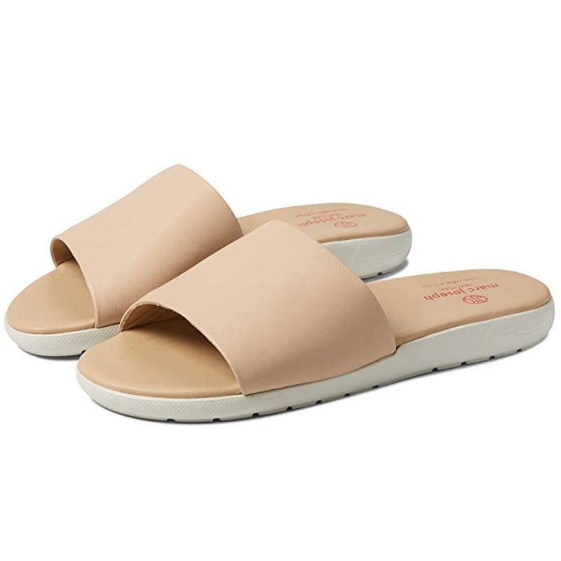 Marc Joseph New York Womens Elisabeth Slide Sandals US 5 Blush Nude Leather NIB
