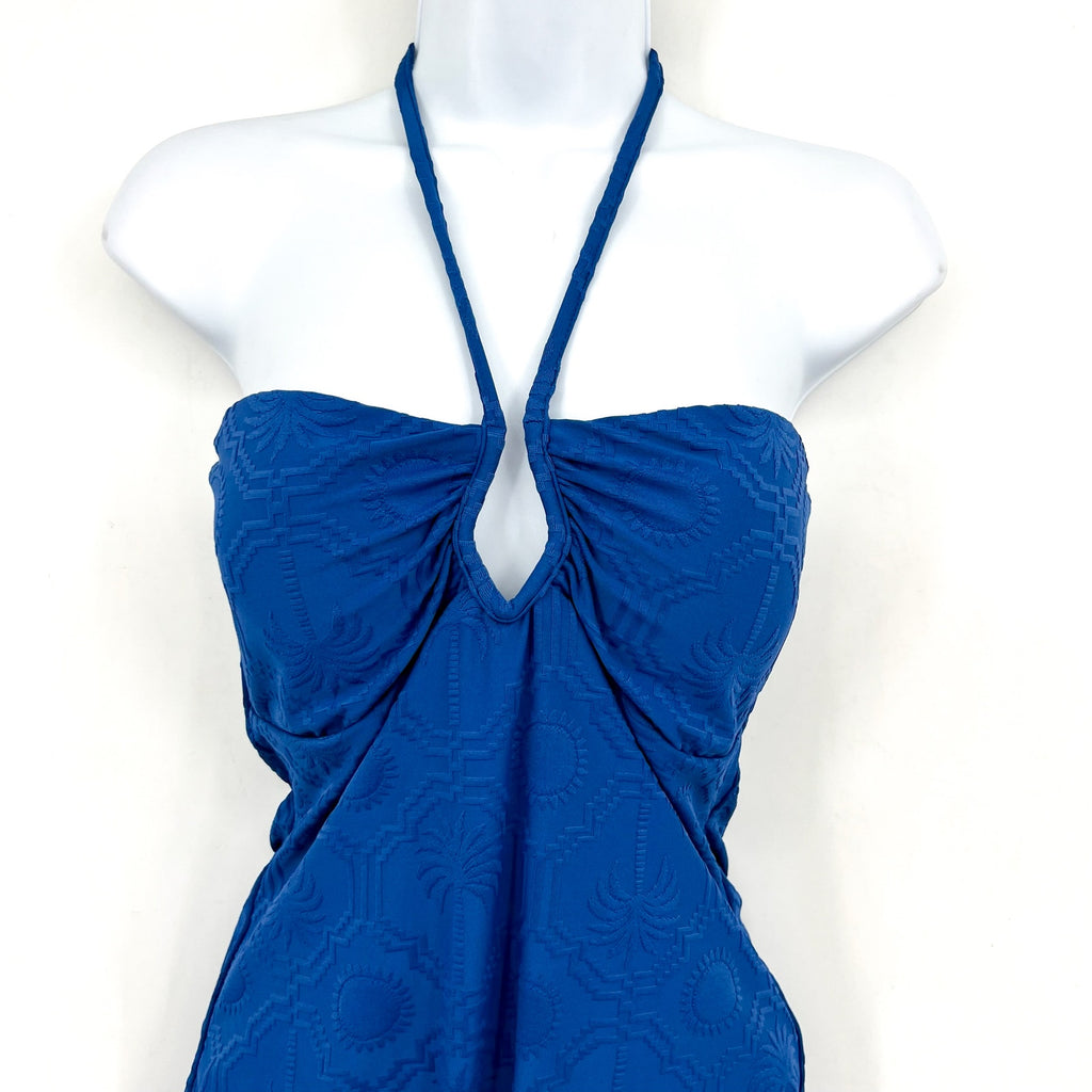 SEAFOLLY Women's Diamond Wire One-Piece Swimsuit Size 10 Blue Ultramarine NWT