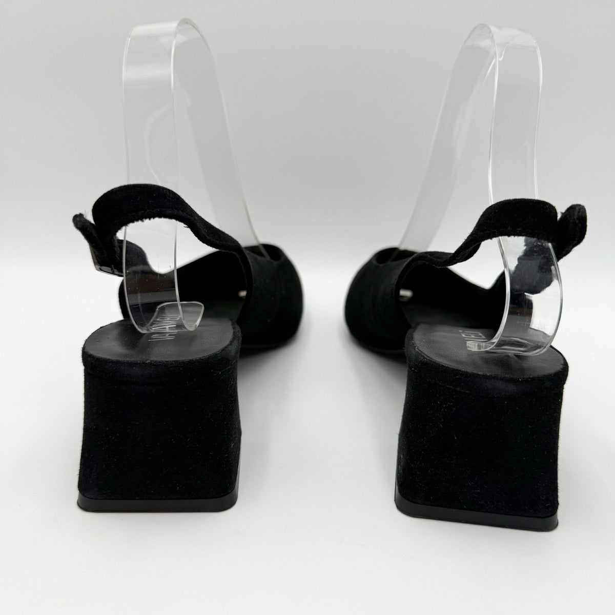 Vaneli Womens Darsy Slingback Heels Size 8 Wide Black Suede NIB