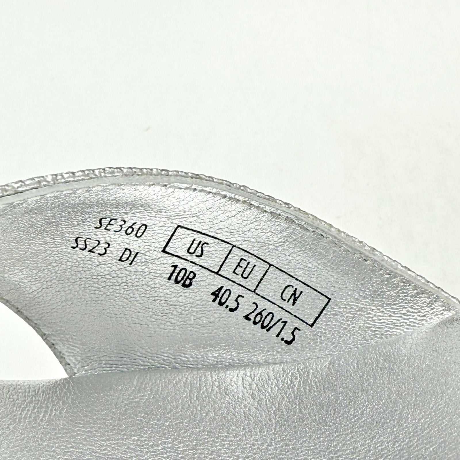 Stuart Weitzman Womens Mirela II Espadrille Wedge US 10 B Silver Leather NIB