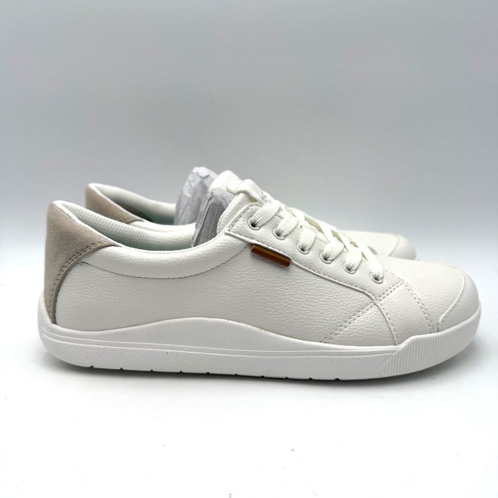 Dr. Scholl's Womens Be Bright Sneakers Size 8 Wide EU 38.5 White Oyster Grey NIB
