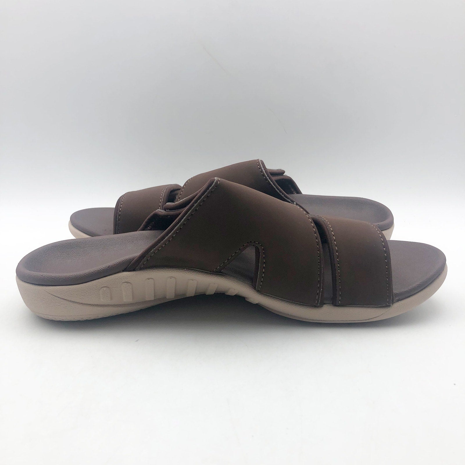 Spenco Womens KHOLO NUEVO Comfort Slide Sandals Size 7.5B Brown French Toast NWT