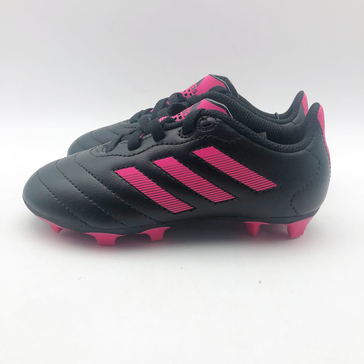 Adidas Little Kids Goletto VIII Firm Ground Soccer Cleats 9.5K Black Pink NWOB