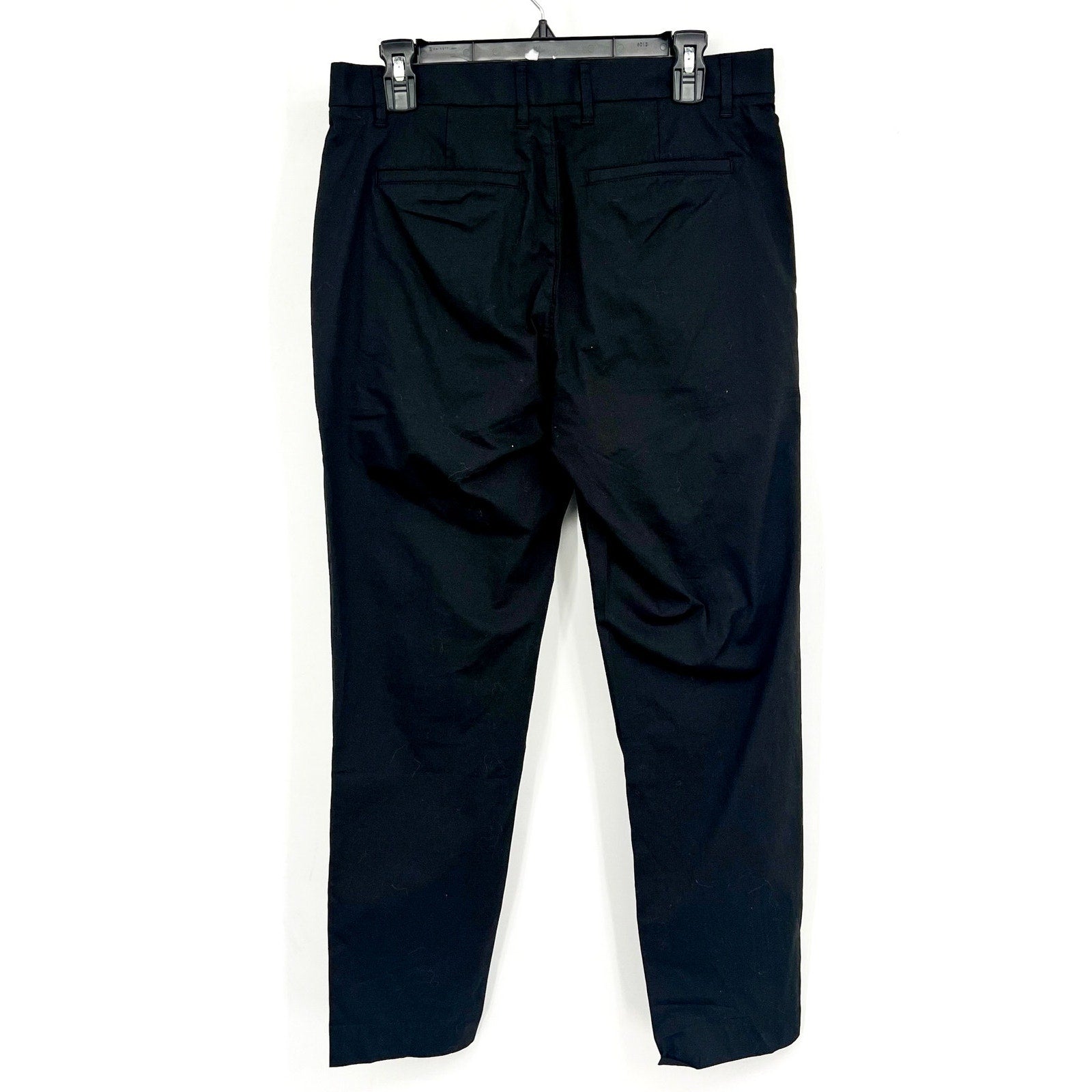 EVERLANE Mens The Air Chino Pants 32x30 Black Stretch Cotton Poplin Slim Fit NWT