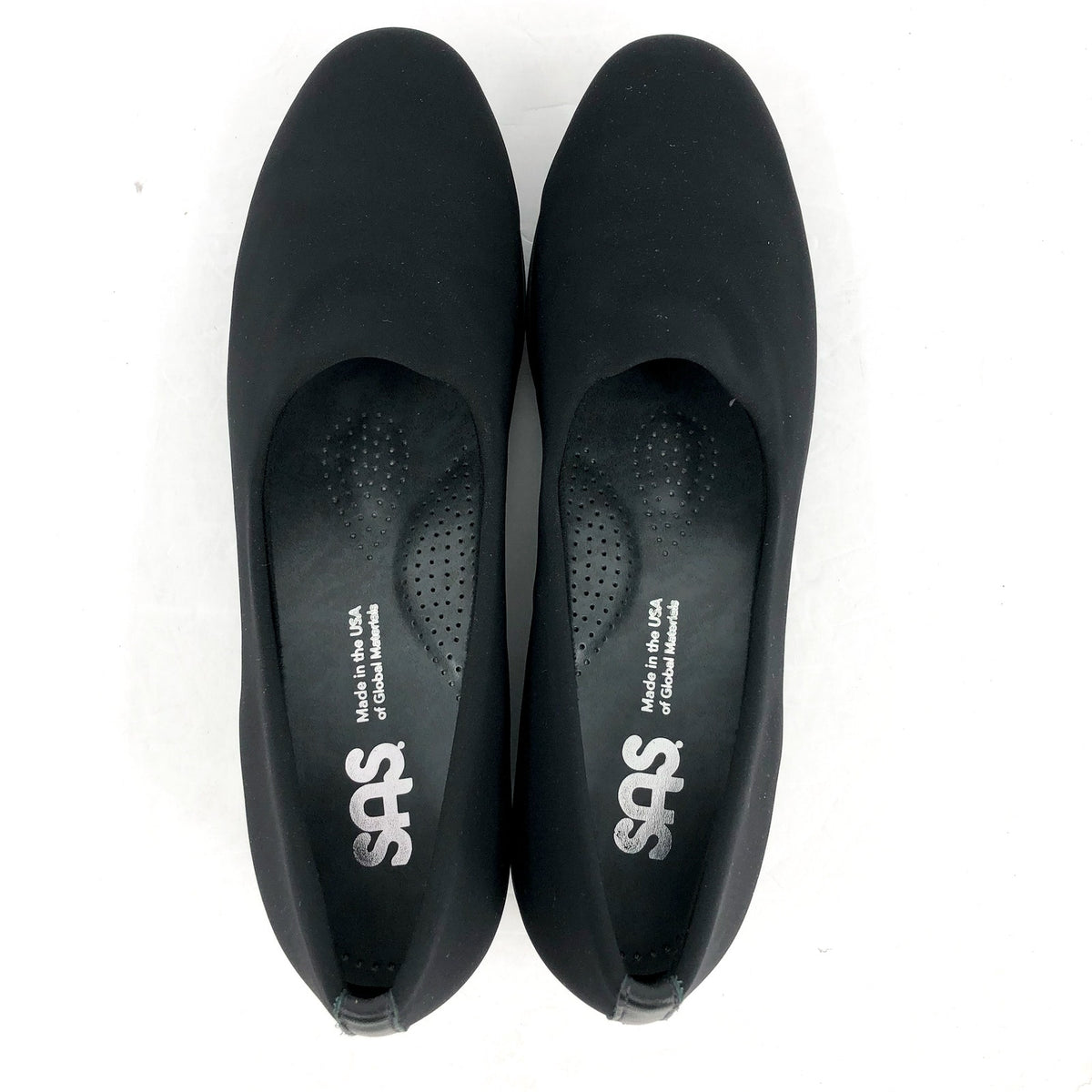 SAS Womens Bliss Wedge Slip On Shoes Size 9.5 SLIM Black Fabric Comfort NIB