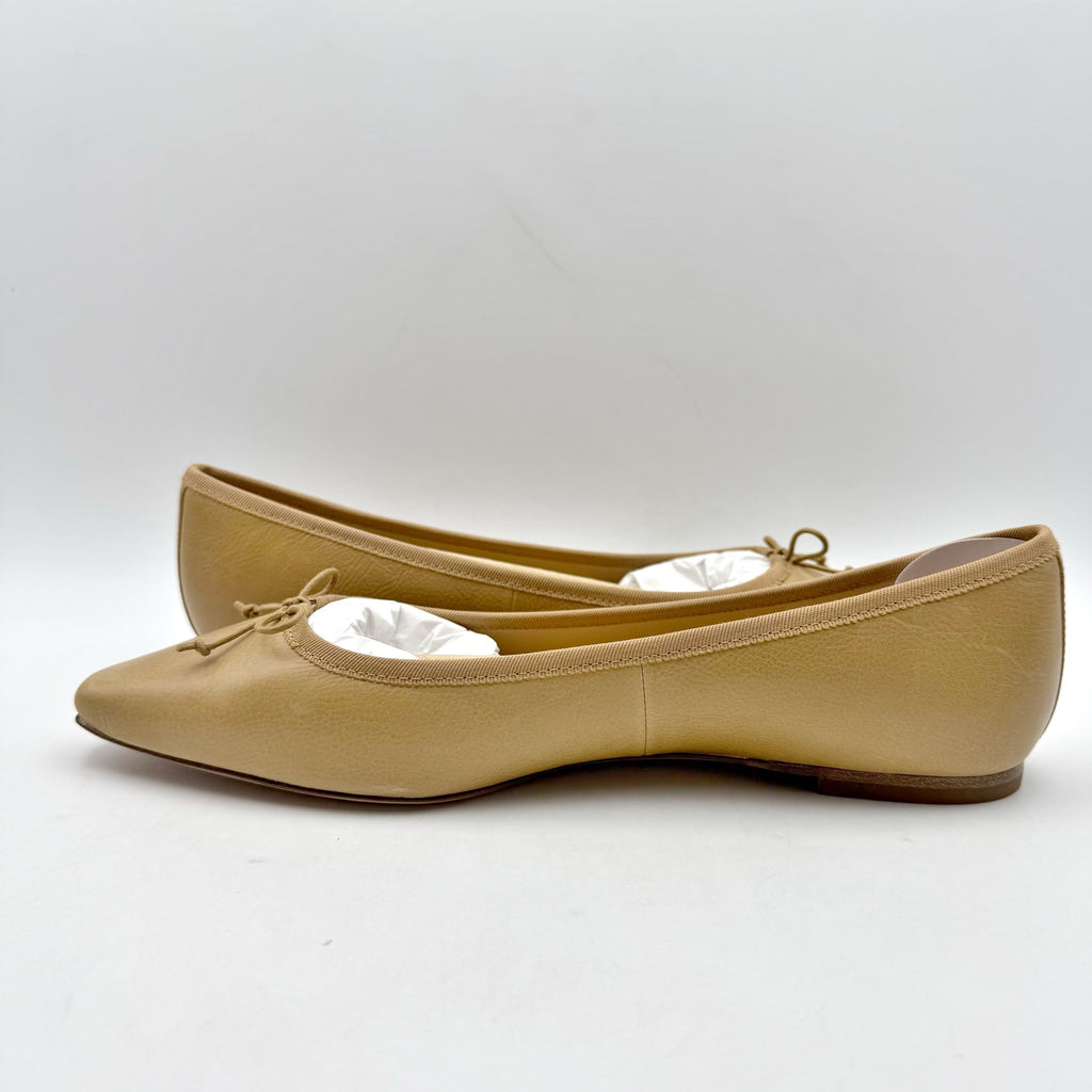 Veronica Beard Womens Catherine Ballet Flats Size 8 M Tan Natural Leather NIB