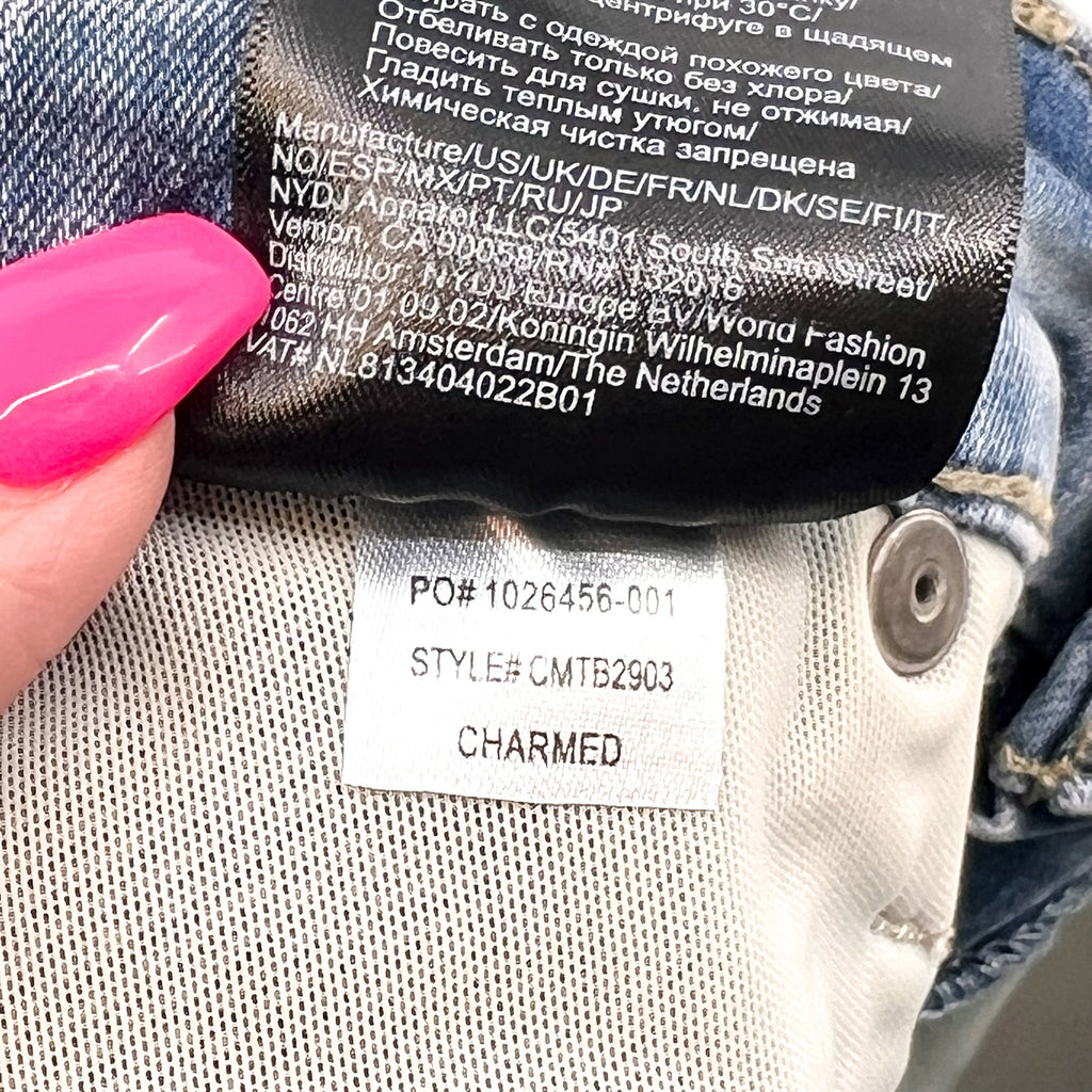 NYDJ Curves 360 Womens Slim Straight Crop Jeans Size 16 Charmed Light Blue NWT