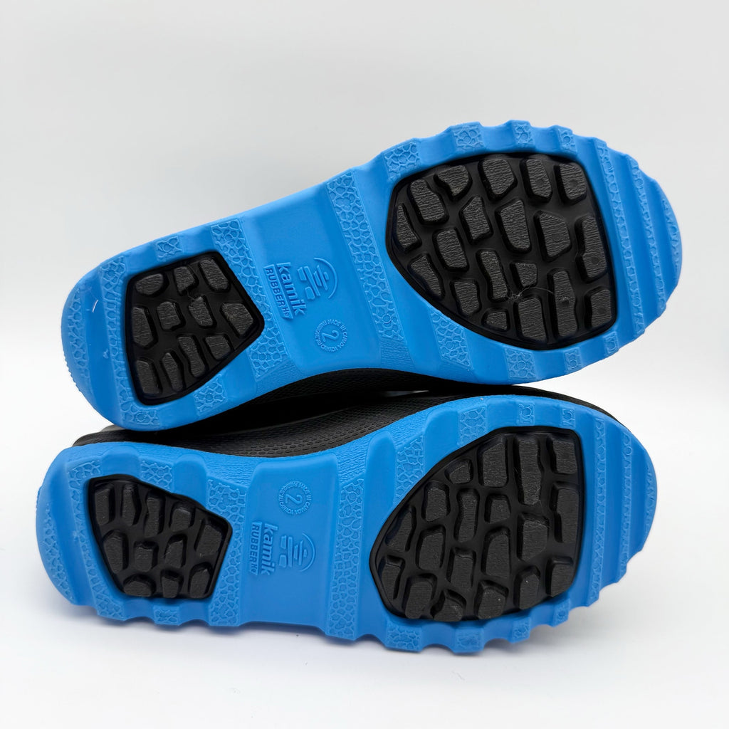 Kamik Kids Snowfall P Winter Boots US 2 EU 33.5 Blue Black Waterproof NIB
