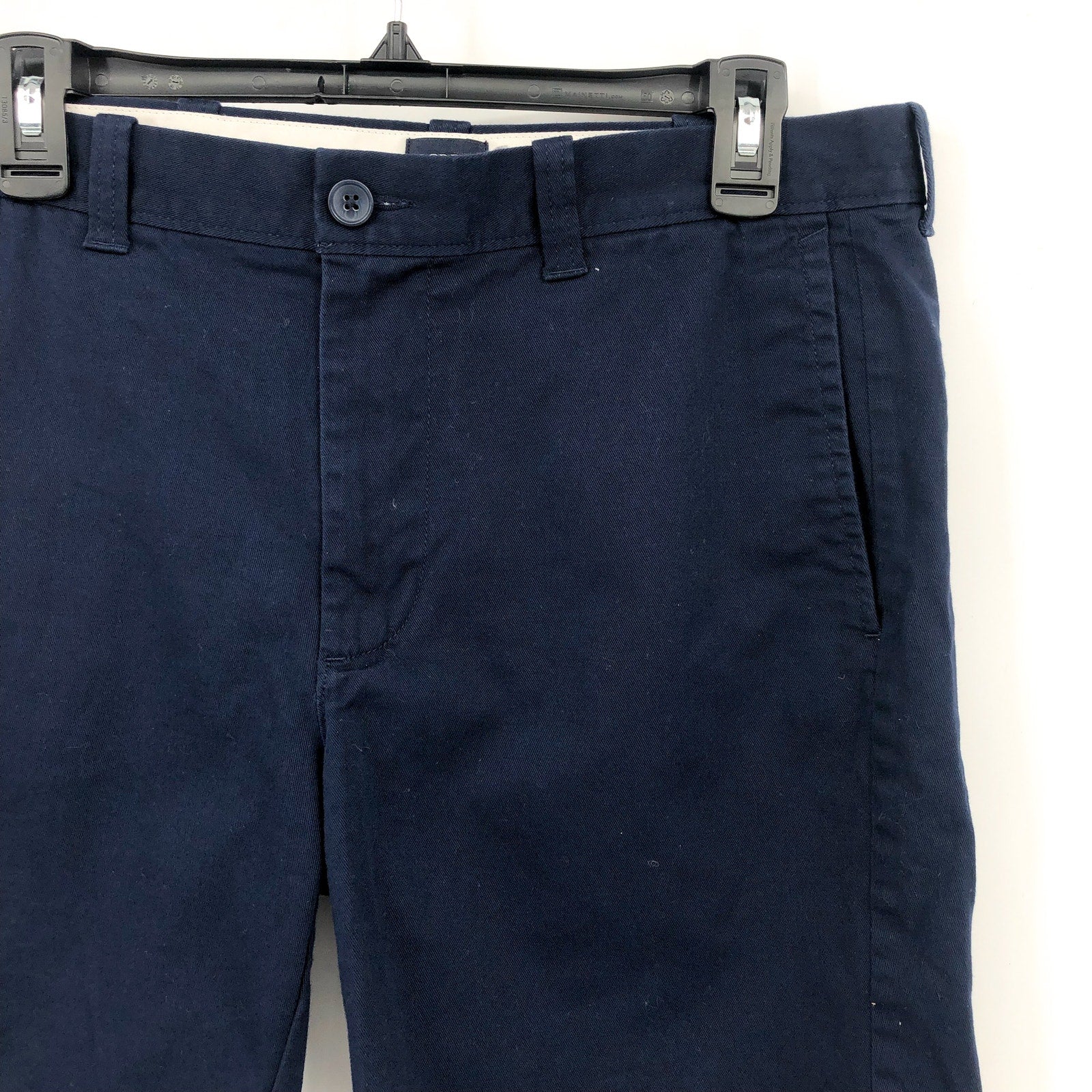 J.CREW Men's 9" Flex Chino Short Size 32 Navy Blue Flat Front Stretch H5020 NWOT
