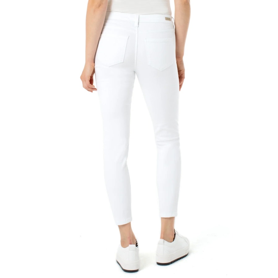 LIVERPOOL Abby Skinny Ankle Jeans Size 14 Bright White Mid Rise Stretch NWT