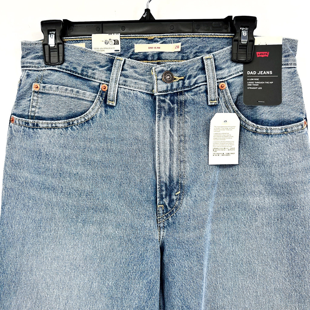 LEVI'S Womens Dad Straight Jeans 28x30 Size 6 Far And Wide Light 79770-0019 NWT