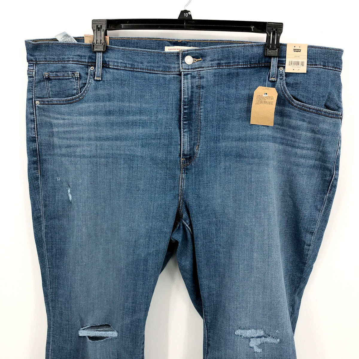 Levi's Womens 724 Slim Straight Jeans 26W Blue Slate Fixer 83737-0016 NWT