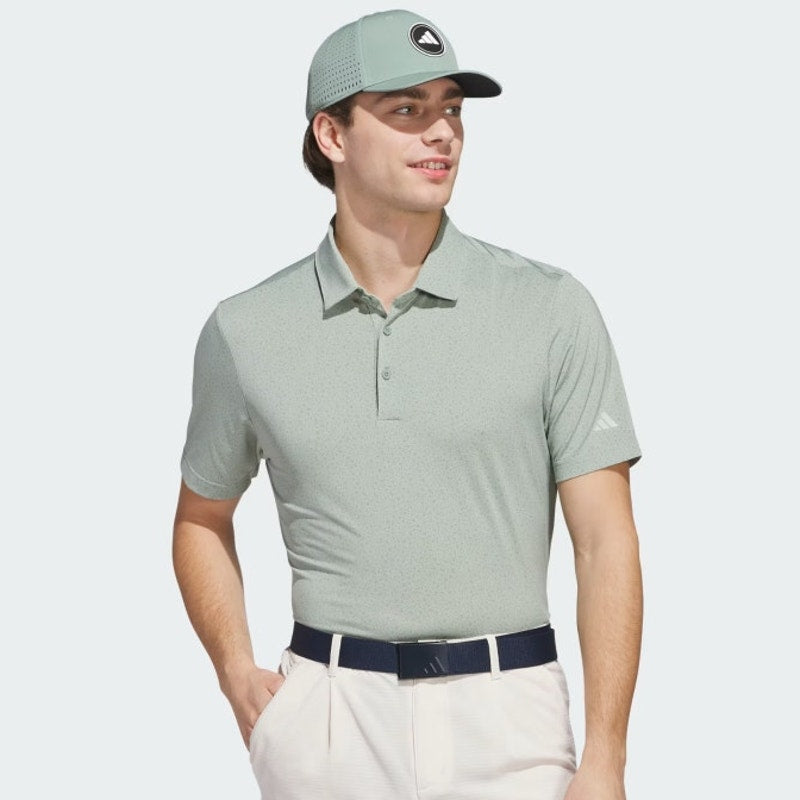 ADIDAS Mens Ultimate365 Mini Bunker Polo Shirt Medium Green Short Sleeve NWT