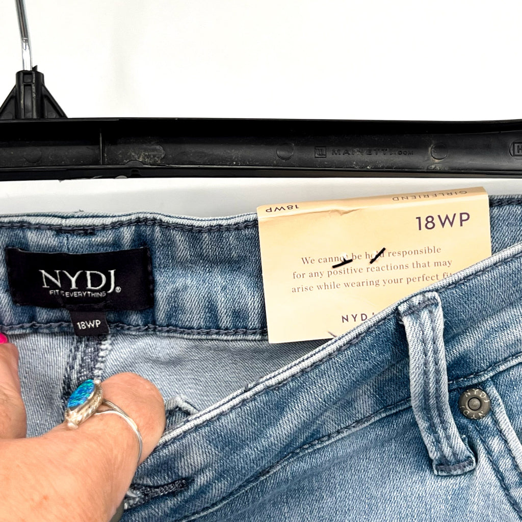 NYDJ Womens Margot Girlfriend Jeans Size 18W PETITE Kingston Blue NWT