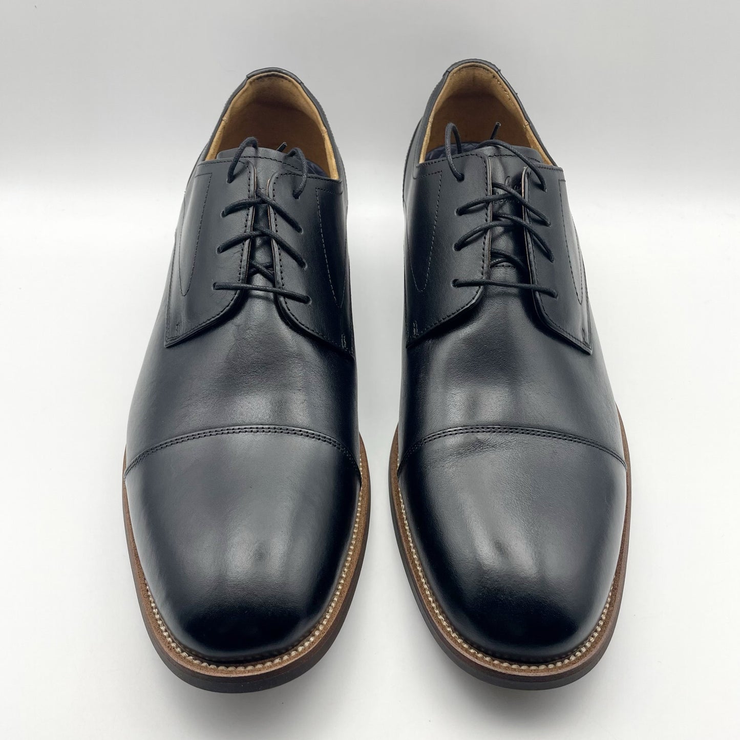 Florsheim Mens Rucci Cap Toe Oxford Dress Shoe US 14 Wide Black Leather NIB