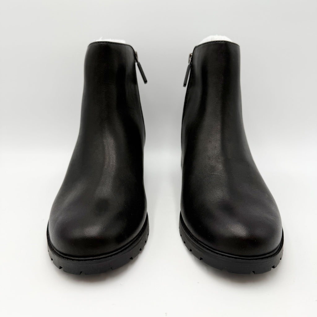 Trotters Womens Margo Ankle Boots Size 8.5 Narrow Black Leather Waterproof NWOB