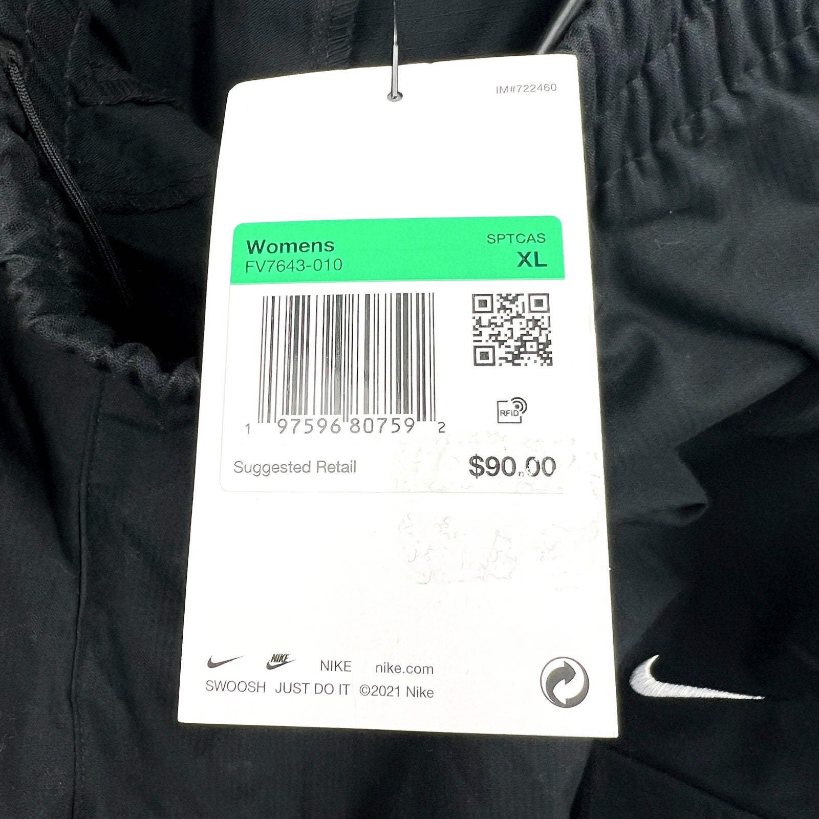 Nike Womens Sportswear Everything Wovens Cargo Pants XL Black Mid-Rise NWT