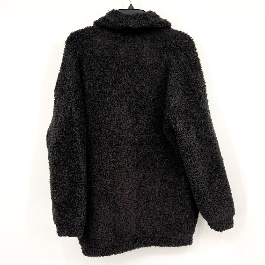 BAREFOOT DREAMS CozyChic Shearling Button Front Jacket Small Carbon Grey NWT