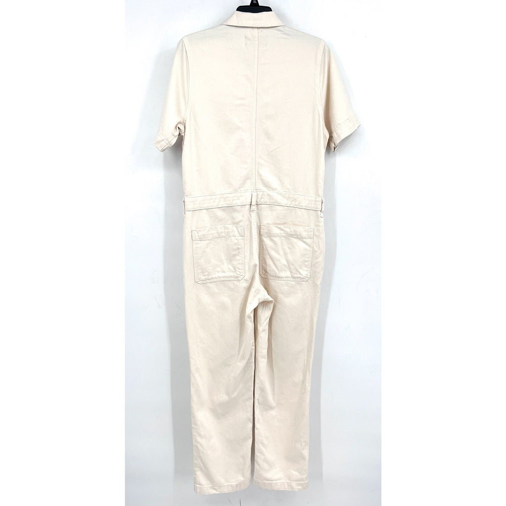 EVERLANE Women's The Supersoft Jean Coverall Size 6 Cream Jumspsuit NWT
