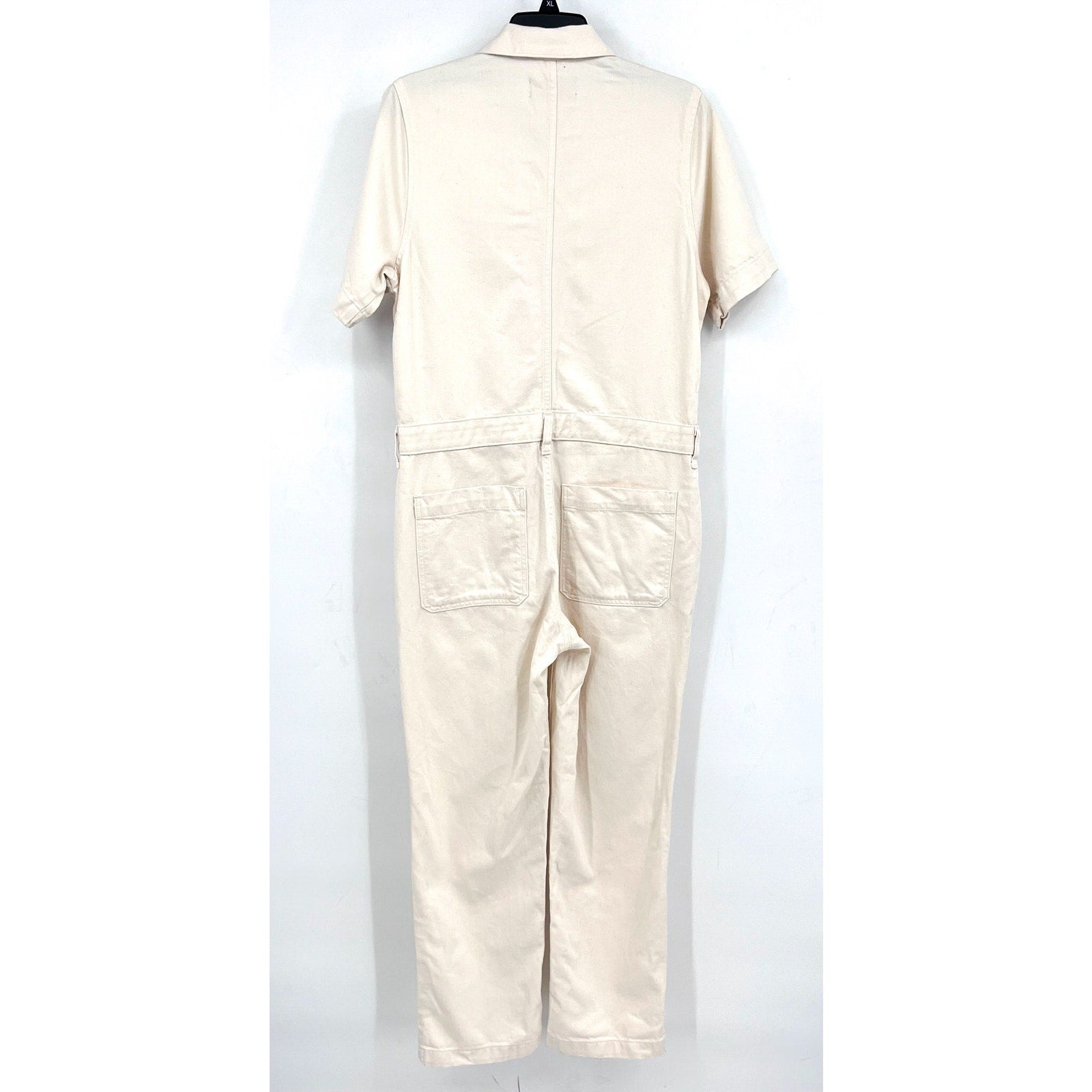 EVERLANE Women's The Supersoft Jean Coverall Size 6 Cream Jumspsuit NWT