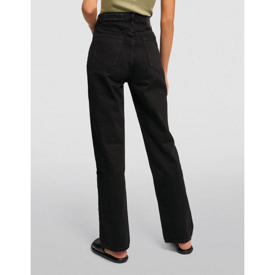 RAG & BONE Womens Alex High-Rise Straight-Leg Jeans Size 26 US 2 Black NWT