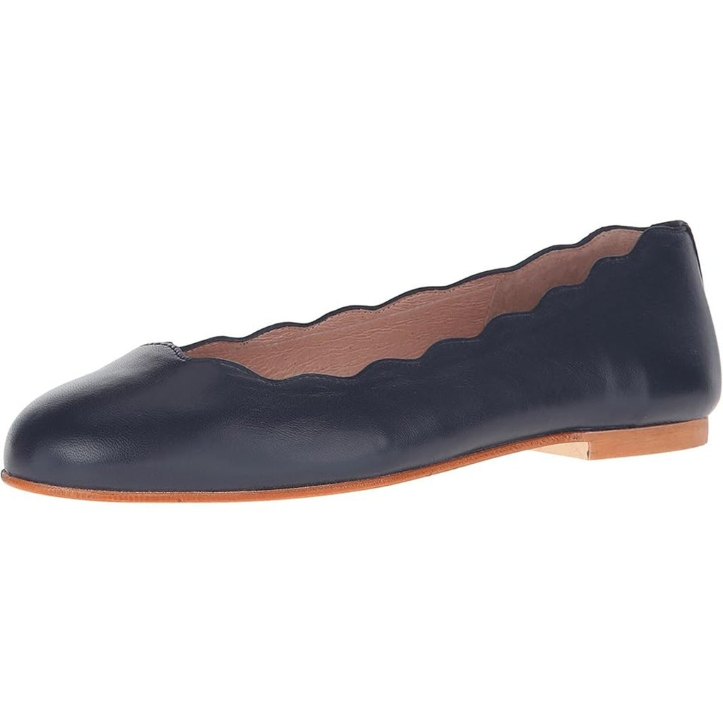 French Sole FS/NY Womens Jigsaw Flats Size 5 EU 35.5 Navy Blue Nappa Leather NIB