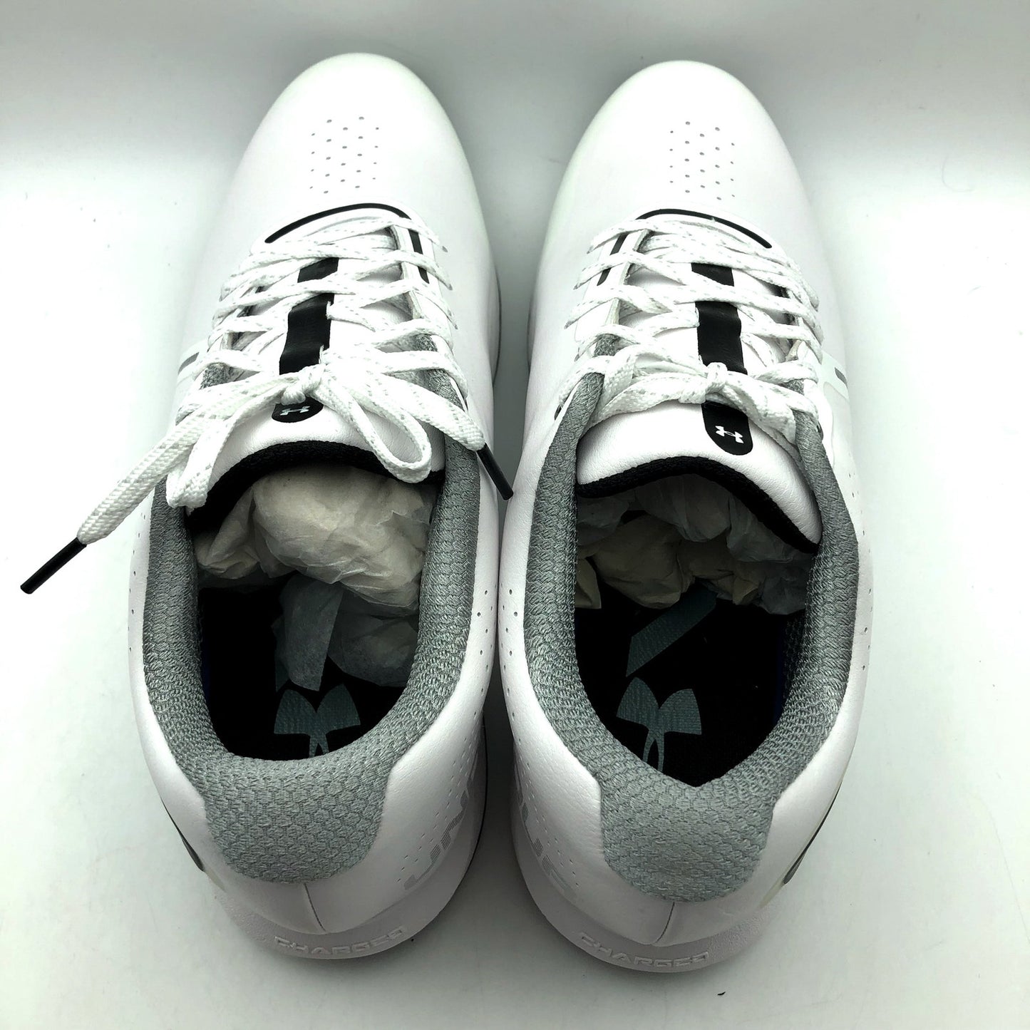 Under Armour Mens UA Charged Draw RST Golf Shoes US 11 EU 45 White Black NIB