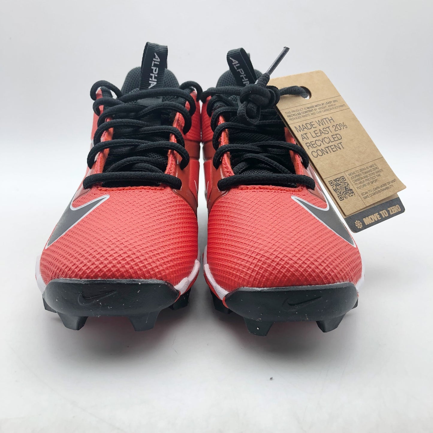 Nike Boys' Alpha Menace 4 Shark SE Football Cleats Size 5.5 Red Black NWOB
