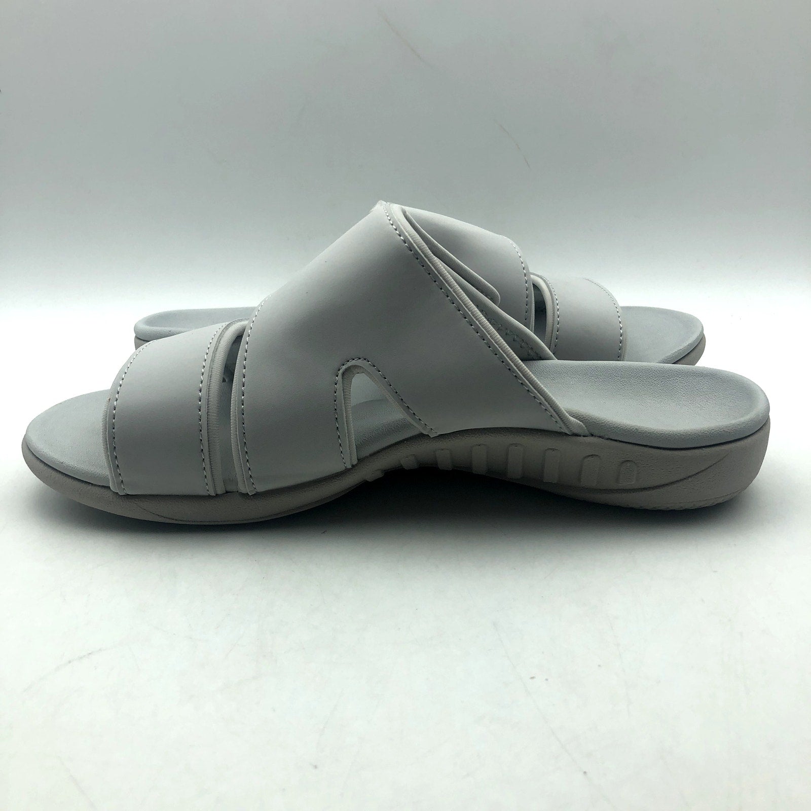 Spenco Womens KHOLO NUEVO Comfort Slide Sandals Size 7.5B Glacier Grey NWT