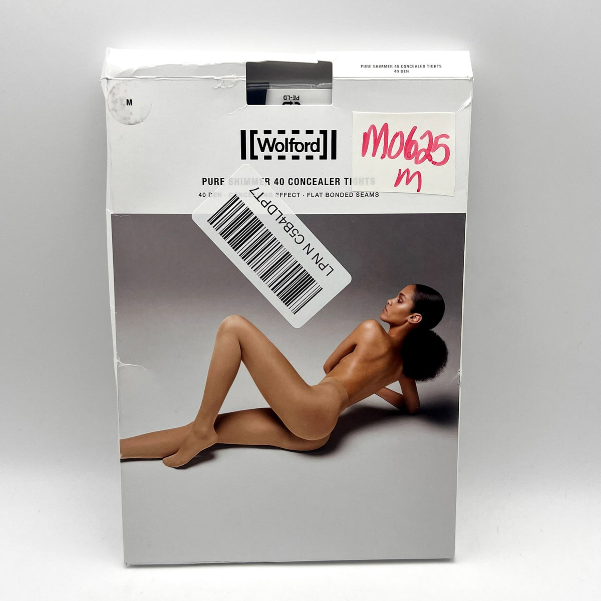 WOLFORD Women's Pure Shimmer 40 Concealer Tights Medium Admiral Flawless NWT