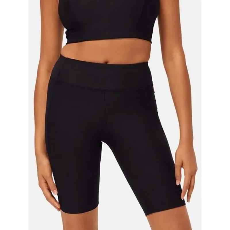 OUTDOOR VOICES Women's Warmup 10" Shorts XS Black Stretch Mid Rise Biker NWT