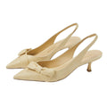 Stuart Weitzman Womens Sofia 50 Slingback Heels Size 7.5 B EU 38 Beige NIB
