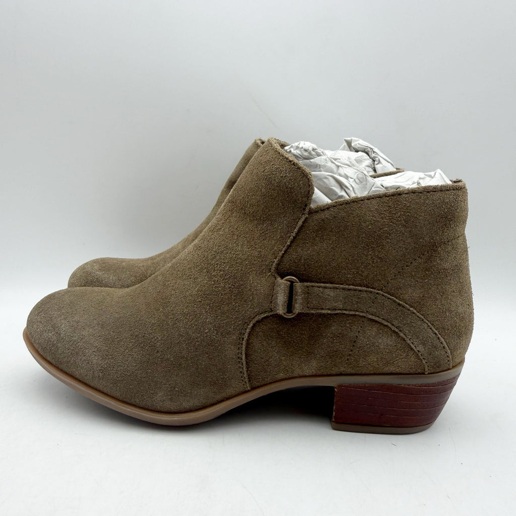 Diba True Womens Caspian Ankle Booties US 6.5 M Brown Olive Green Suede NWOB