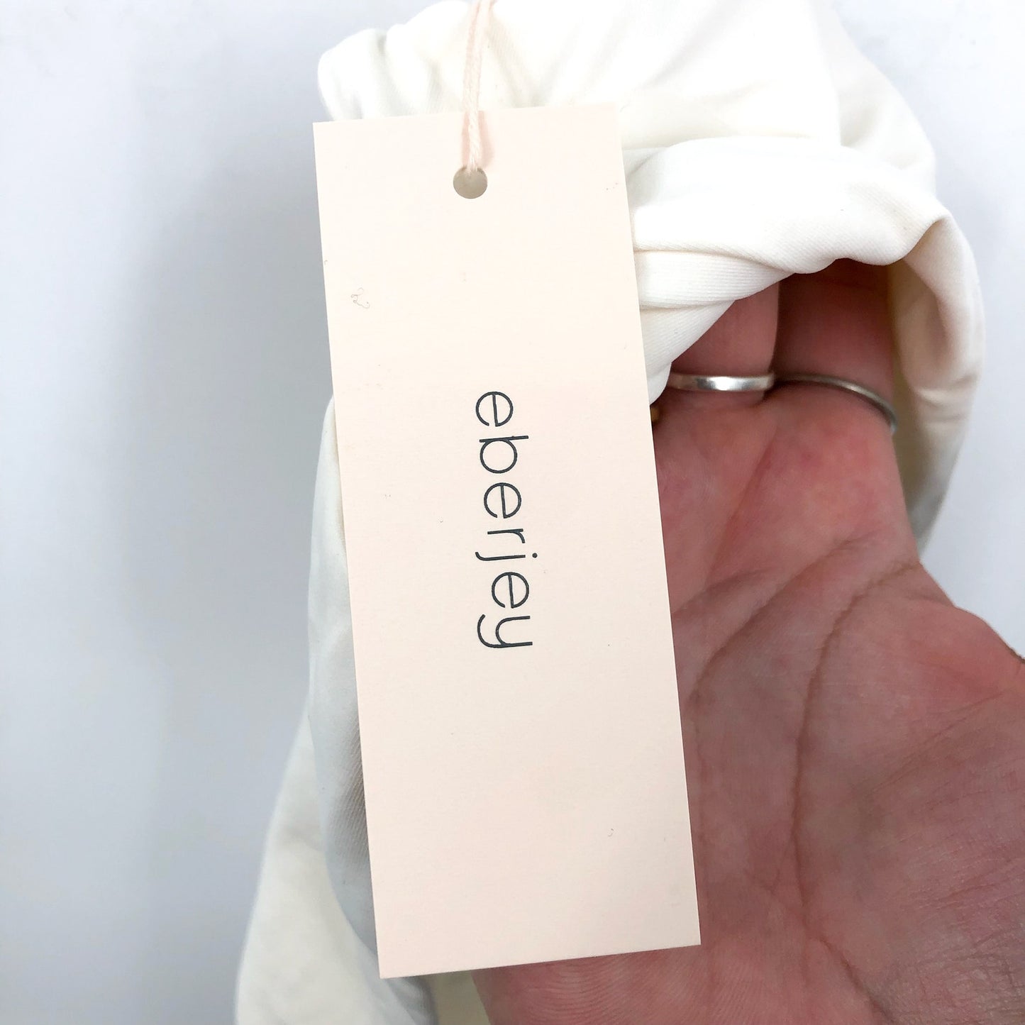 EBERJEY Women's So Solid Dree Bikini Bottoms Small Ecru