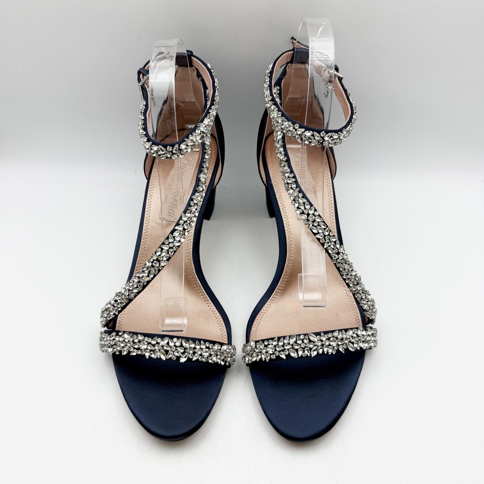 Pnina Tornai for Naturalizer Womens Ahava Heels US 12 Blue Crystal Open Toe NIB