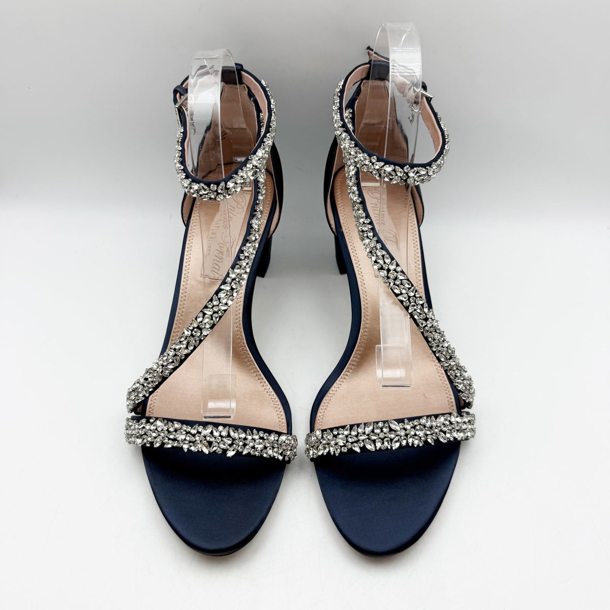 Pnina Tornai for Naturalizer Womens Ahava Heels Size 12 Blue Crystal Sandals NIB